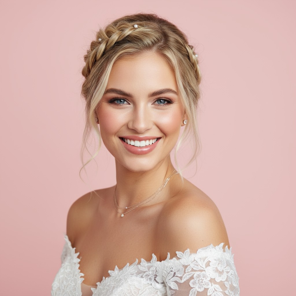 French Braid Wedding Updo Ideas